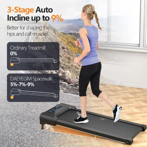 DAEYGIM 2 in 1 Portable Walking Treadmill